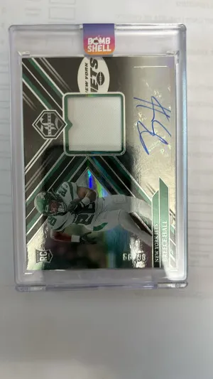 BREECE HALL ON THE ROOKIE PATCH AUTO front